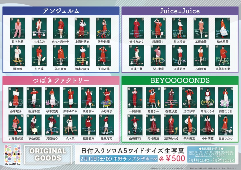 ハロー！プロジェクト 2023 Winter 置けるキーホルダー まとめ売り 